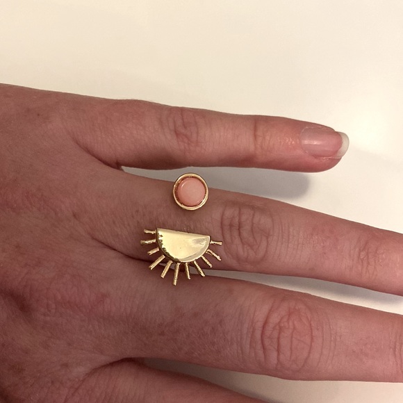 Coral sunburst ring - Picture 3 of 4